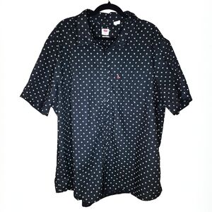 Levi’s 3XL Black Printed Short Sleeve Button Down Shirt